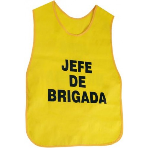 Casaca para brigadistas con identificación de puesto