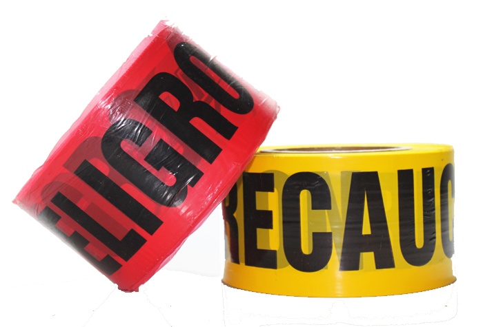 Cinta delimitante de peligro y precaución para áreas restringidas