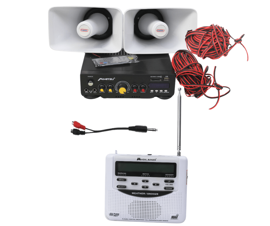 Alerta sísmica con sonido potente para aviso de temblores.