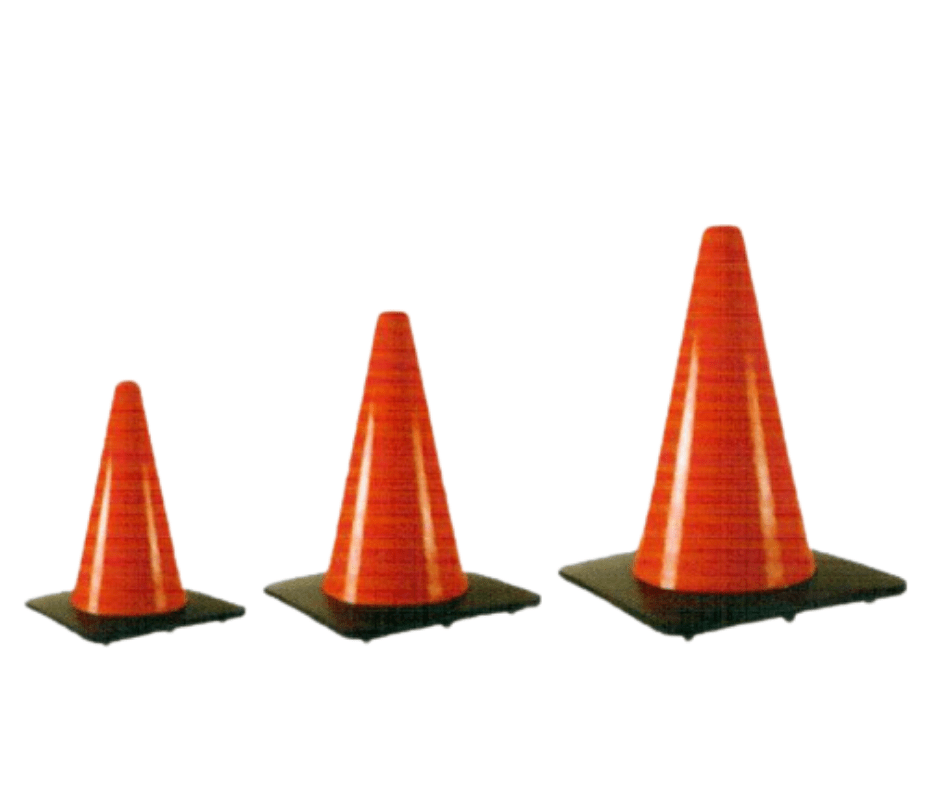 Cono vial con reflejante para control de tráfico y seguridad vial