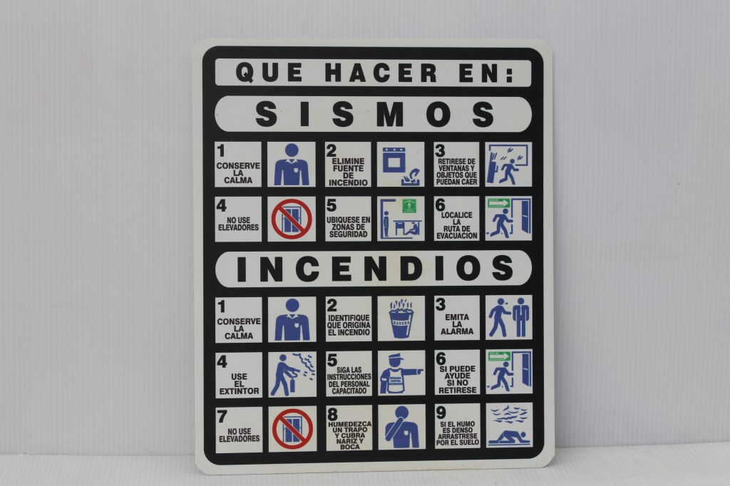 Señalamiento de sismos e incendios Grupo GK