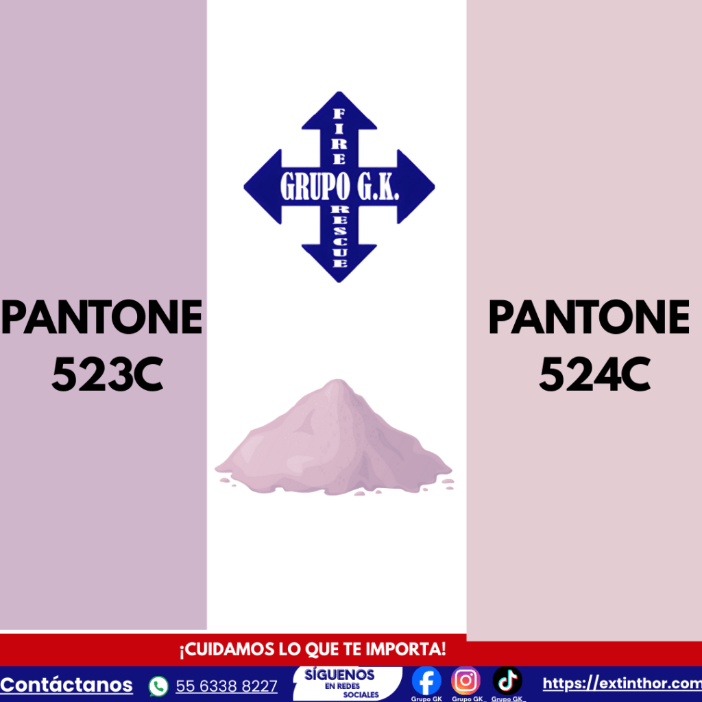 Colores pantone del color del polvo quimico seco 2025