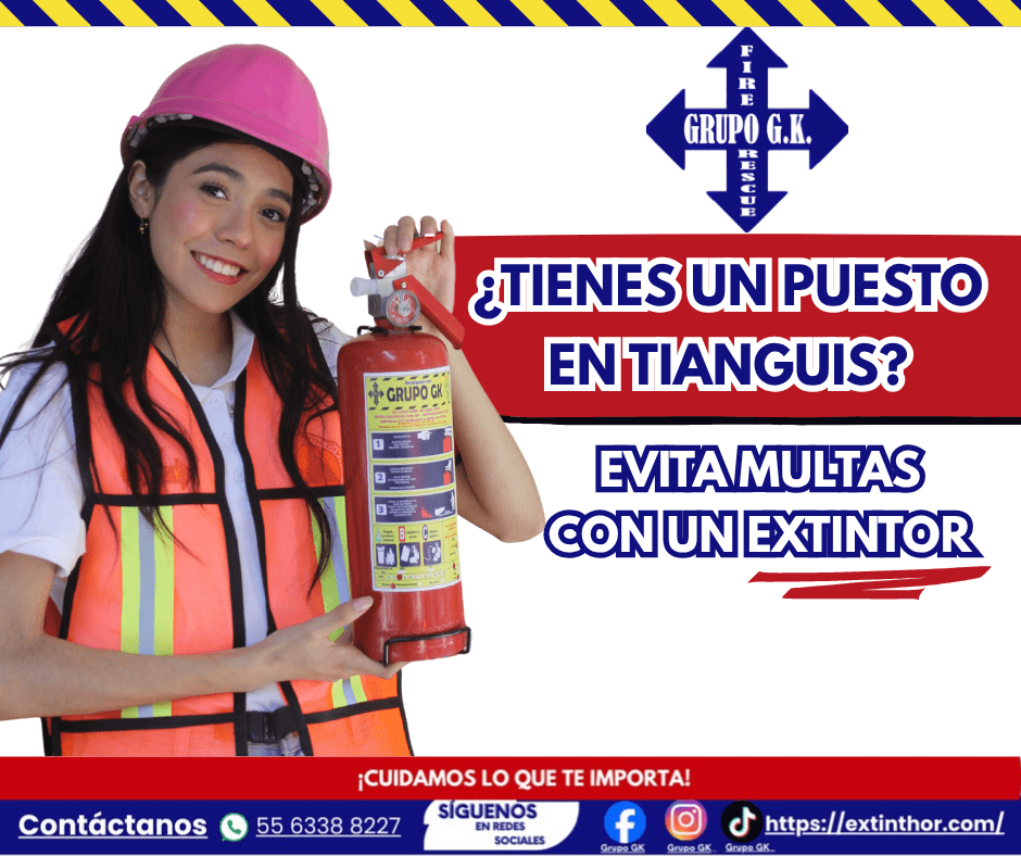 ¿Tienes un puesto en tianguis? Evita multas con un extintor obligatorio | Grupo&nbsp;GK