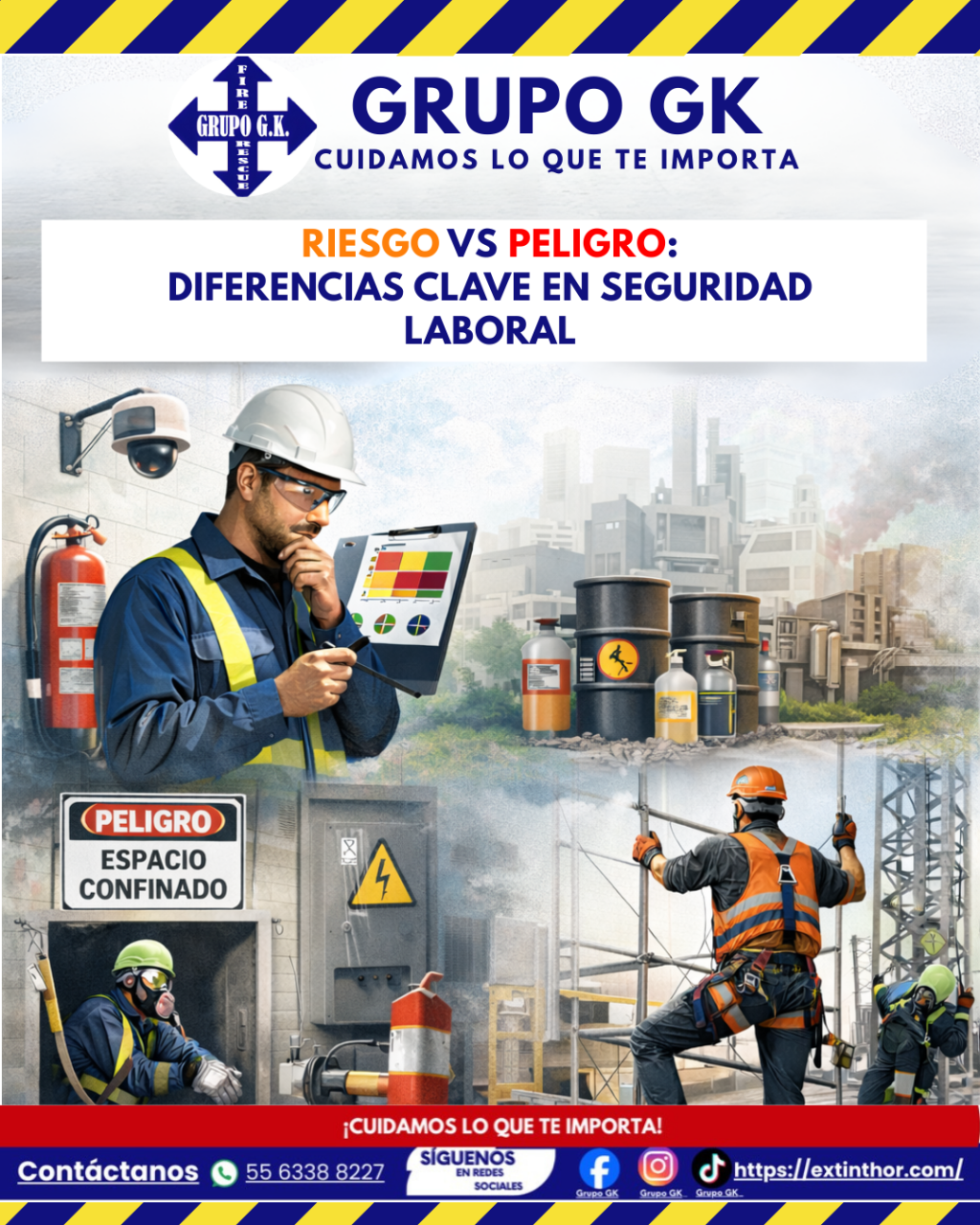 Riesgo vs Peligro: diferencias clave en seguridad laboral | Grupo&nbsp;GK